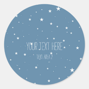Big & Little Stars Blue Celestial Favour Stickers
