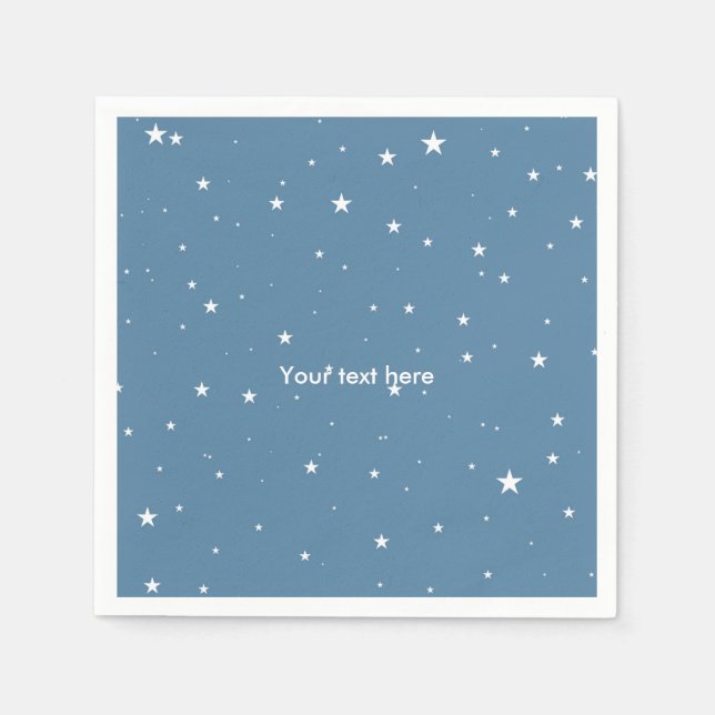 Big & Little Stars Celestial Baby Shower Napkins (Front)