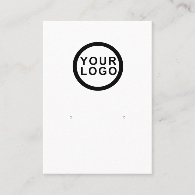 Big Logo Minimal Jewellery Earring Display  Business Card (Front)