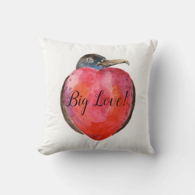 Big Love! heart design on throw cushion (Front)