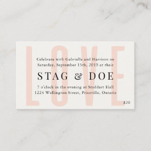 Big Love Stag and Doe Ticket // Blush