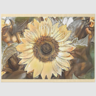 Big Luxury Watercolor Sunflower Collection Tissue Paper