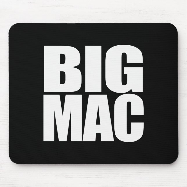 Big Mac Cool Unique And Funny Black White  Mouse Mat (Front)