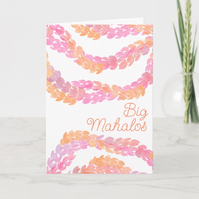 Big Mahalos Thank You Card (Front)