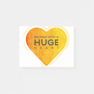 Big man with a big heart post-it notes
