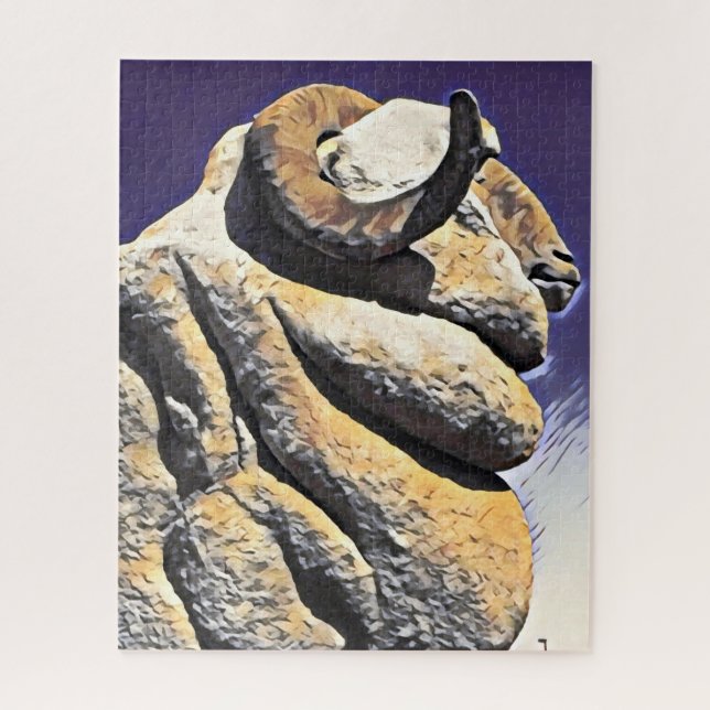 Big Merino big sheep Australian icon challenging Jigsaw Puzzle (Vertical)