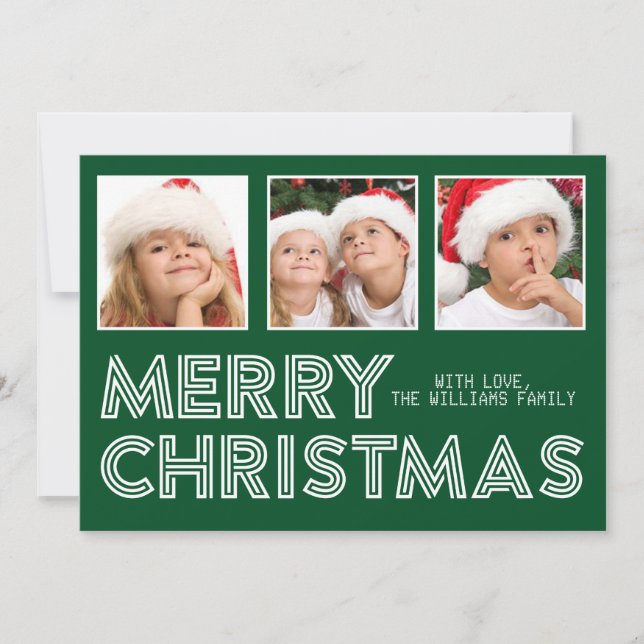 Big Merry Christmas 3 Instagram Photo Card (Front)