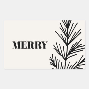Big Merry & Leaves Rectangular Sticker