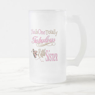 Big, Middle & Little Sisters Frosted Glass Beer Mug