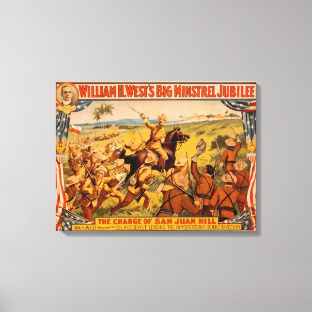 Big Minstrel Jubilee Charge of San Juan Hill Canvas Print (Front)