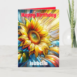 Big Modern Unique Elegant Sunflower Collection Card