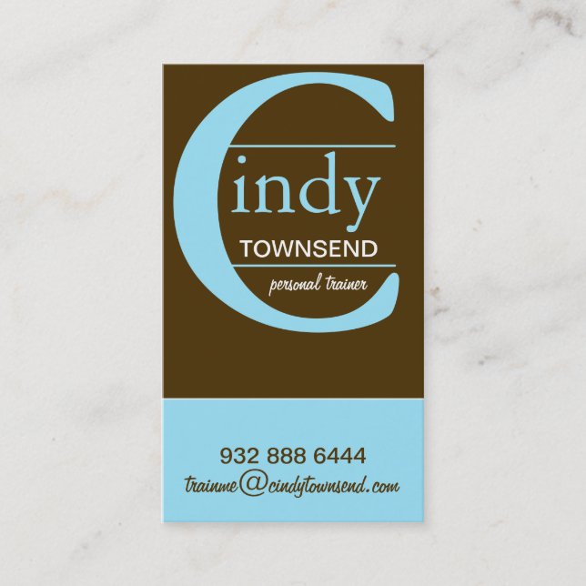 Big Monogram Business Card (Front)