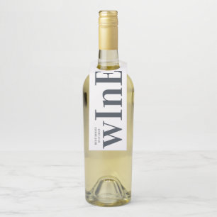 Big Monogram Modern Simple Bottle Tag