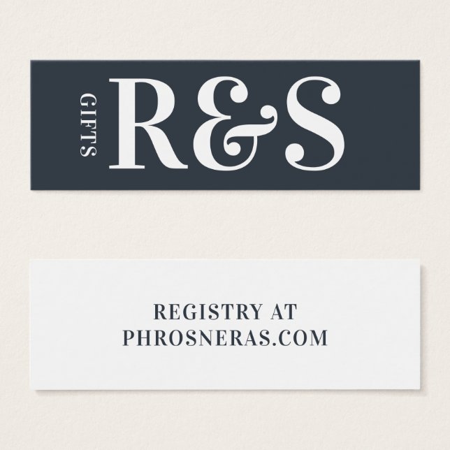 Big Monogram Modern Simple Gift (Front & Back)