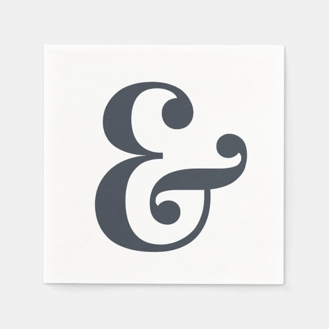 Big Monogram Modern Simple Napkin (Front)