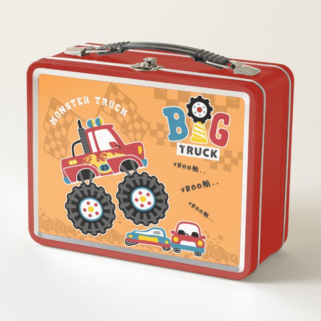 Big Monster Trucks Metal Lunch Box (Front)
