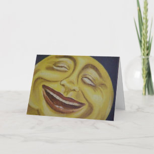 Big Moon Face Card