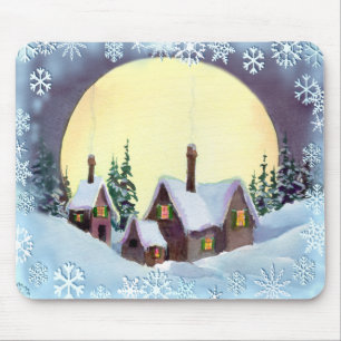 BIG MOON & SNOWFLAKESby SHARON SHARPE Mouse Mat