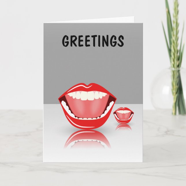 Big Mouth Dental Greeting Cards (Front)
