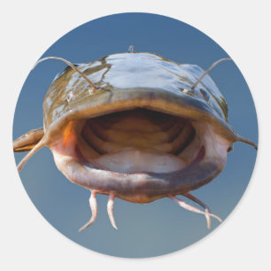 Big Mouth Fishing Classic Round Sticker