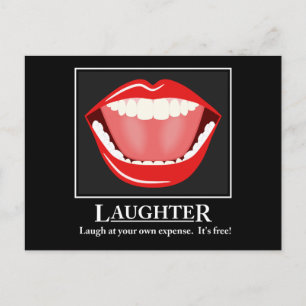Big Mouth Funny Laughter Motivational Postcards