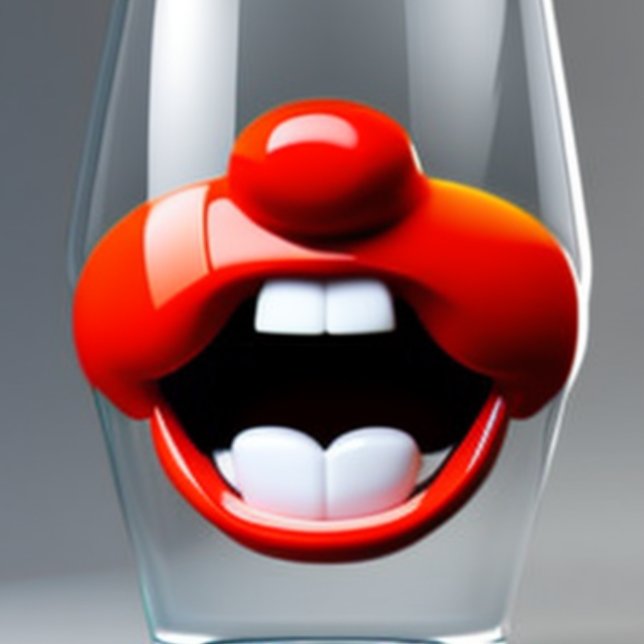 Big Mouth Singing Glass Tumblers on Water Bottle (Creator Uploaded)