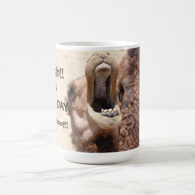 Big Mouthed Camel Hump Day Mug, whoot! Coffee Mug (Center)