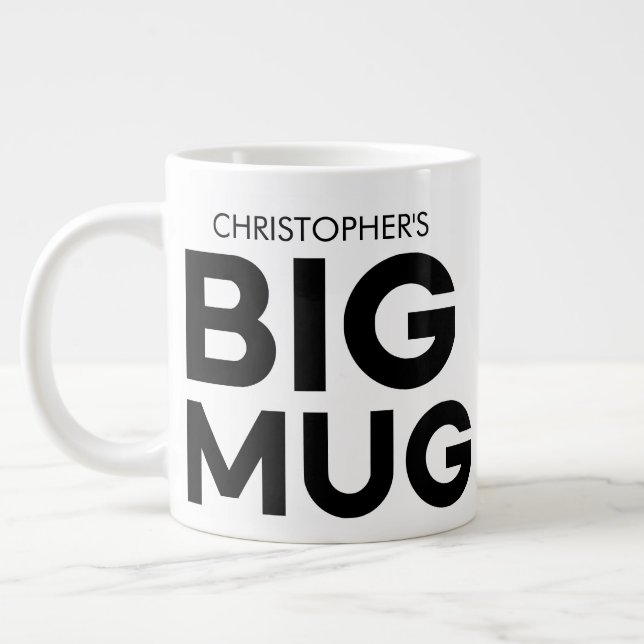 Big Mug | Huge Mug | Jumbo Cup | Custom Name Mug (Left)