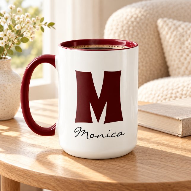 Big Mug | Huge Mug | Script Custom Name Monogram (Creator Uploaded)