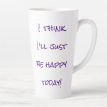 Big Mug with Fun, Inspirational Message in Purple