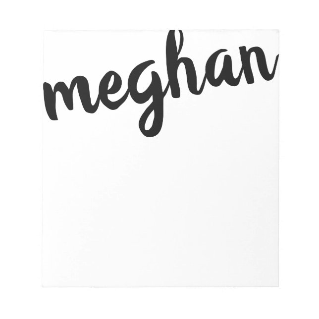 Big Name Black Personalised Notepad (Front)