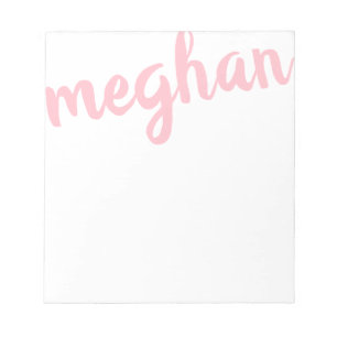 Big Name Light Pink Personalised Notepad