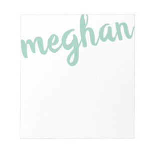 Big Name Mint Green Personalised Notepad