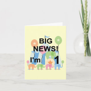 Big News Circus 1st Birthday T-shirts and Gifts Card