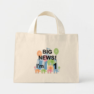 Big News Circus 1st Birthday T-shirts and Gifts Mini Tote Bag
