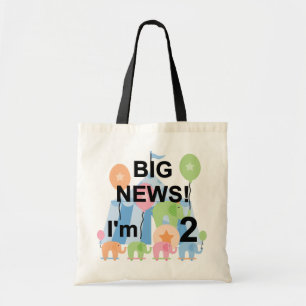 Big News Circus 2nd Birthday T-shirts and Gifts Tote Bag