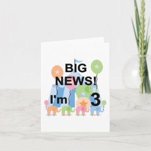 Big News Circus 3rd Birthday Tshirts and Gifts Card