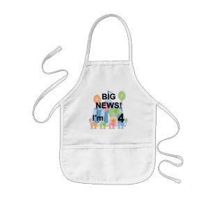 Big News Circus 4th Birthday T shirts and Gifts Kids Apron
