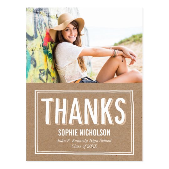 Big News Graduation Thank You Postcard