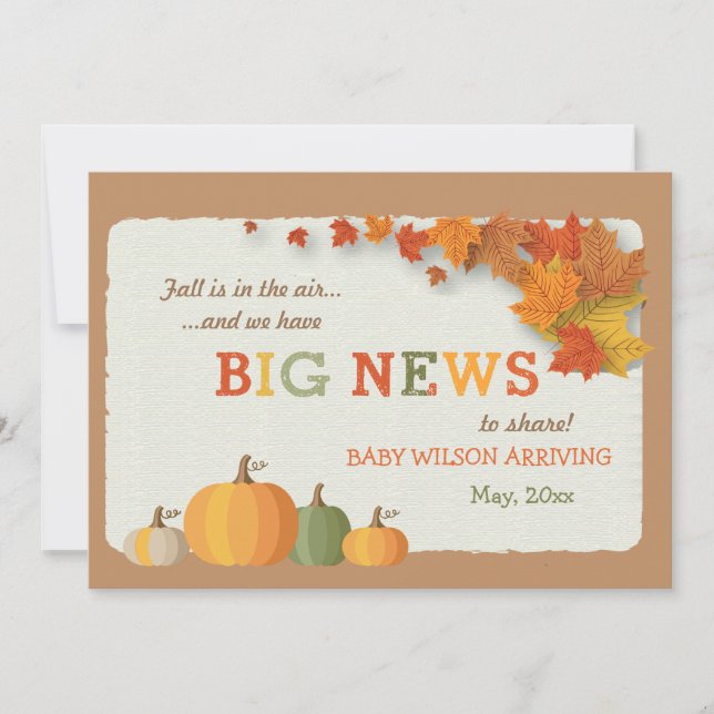 Big News Pregnancy Announcement (Front)