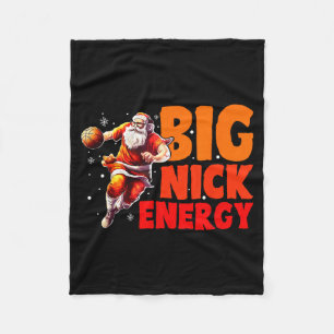 Big Nick Energy Christmas Basketball Fleece Blanket