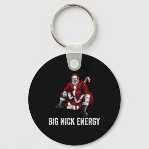 Big Nick Energy Fun Santa Christmas 3 Key Ring