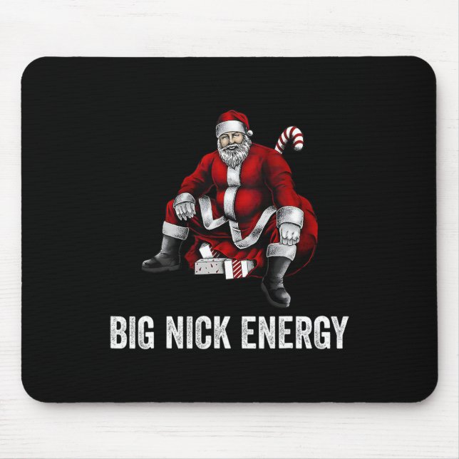 Big Nick Energy Fun Santa Christmas 3 Mouse Mat (Front)