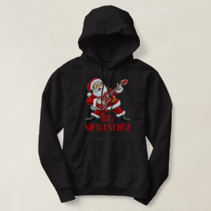 Big Nick Energy Funny Christmas Santa Guitarist  Hoodie