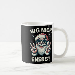 Big Nick Energy Funny Santa Christmas Coffee Mug