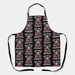 Big Nick Energy Funny Santa Claus Christmas  Apron