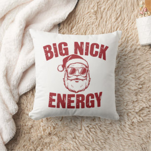 Big Nick Energy Funny Santa Rude Christmas Joke Cushion