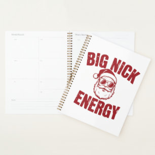 Big Nick Energy Funny Santa Rude Christmas Joke Planner