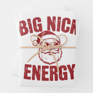 Big Nick Energy Funny Santa Rude Christmas Joke  Wrapping Paper Sheet