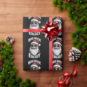 Big Nick Energy Funny Santa Sunglasses Christmas  Wrapping Paper
